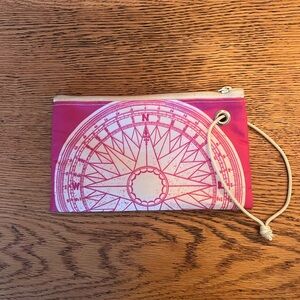 Sea Bags of Maine Pink Compass Design Clutch